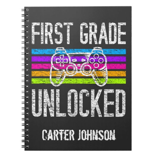 Eerste graad Ontgrendeld Terug naar School Geperso Notitieboek (Voorkant)