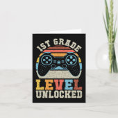 Eerste graad onvergrendelde gamer 1e dag school kaart (Voorkant)