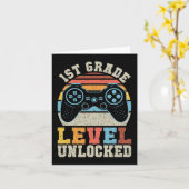 Eerste graad onvergrendelde gamer 1e dag school kaart (Gele Bloem)