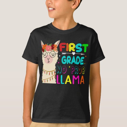 Eerste graad Prob Llama terug naar school 1e graad T-shirt (Voorkant)