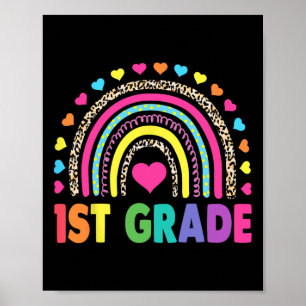 Eerste graad Rainbow Girls Boys Teacher Team 1st G Poster