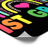 Eerste graad Rainbow Girls Boys Teacher Team 1st G Poster (Hoek)