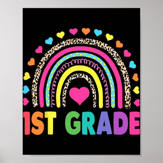 Eerste graad Rainbow Girls Boys Teacher Team 1st G Poster (Voorkant)