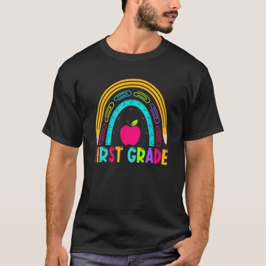 Eerste graad Rainbow Girls Boys Teacher Team 1st G T-shirt (Voorkant)