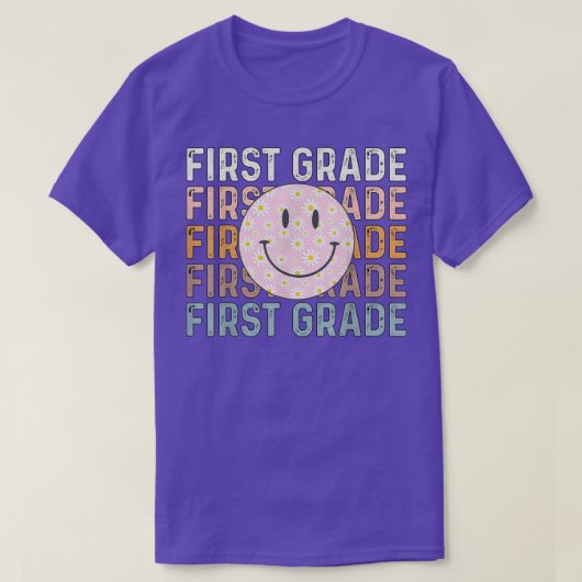 Eerste graad Retro eerste graad terug naar school T-shirt (Design voorkant)
