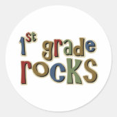Eerste graad Rocks Ronde Sticker (Voorkant)