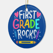 Eerste graad Rocks Team 1e graad leraar Keramisch Ornament (Links)