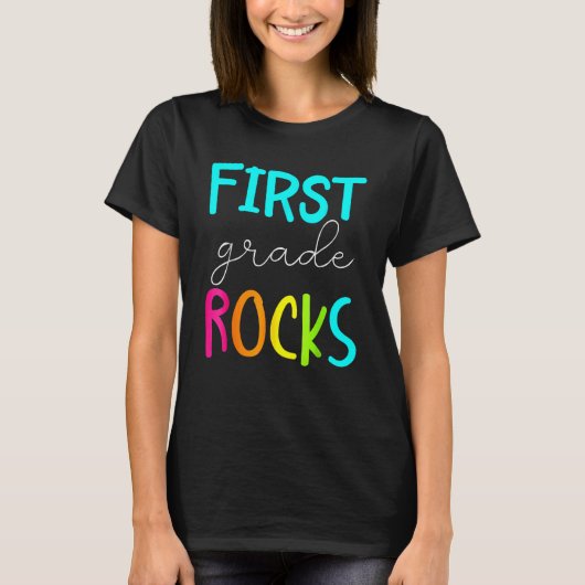 Eerste graad Rocks Team 1e graad leraar T-shirt (Voorkant)
