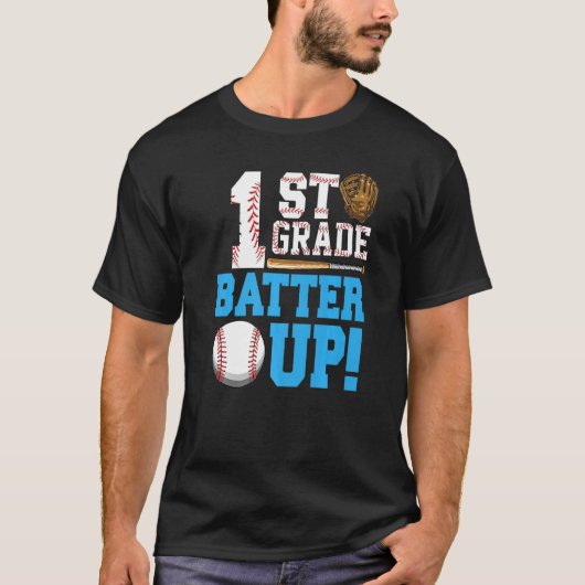 Eerste graad Terug naar school 1e graad Batter omh T-shirt (Voorkant)