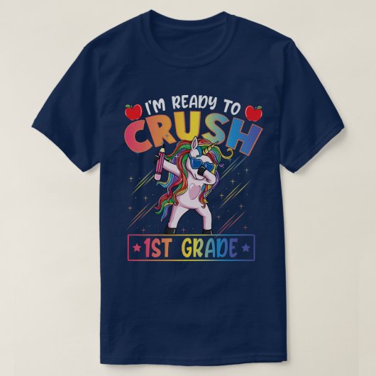 Eerste graad van de klas van Unicorn naar Scho T-shirt (Design voorkant)