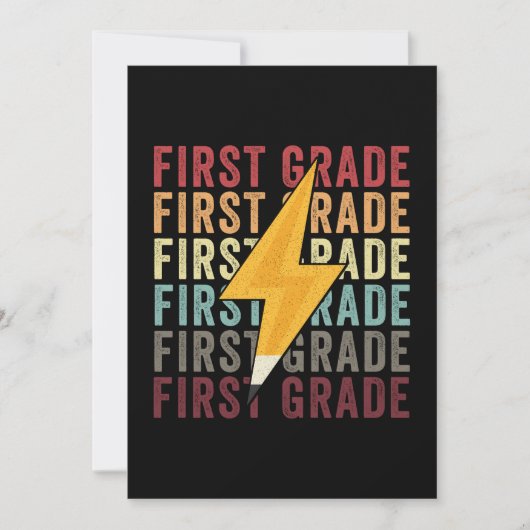 Eerste Grade Lightning Bolt Pencil 1e Grade Kaart (Voorkant)