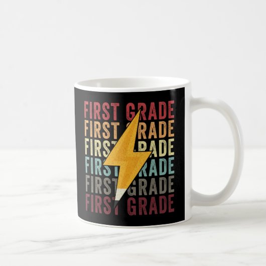 Eerste Grade Lightning Bolt Pencil 1e Grade Koffiemok (Rechts)