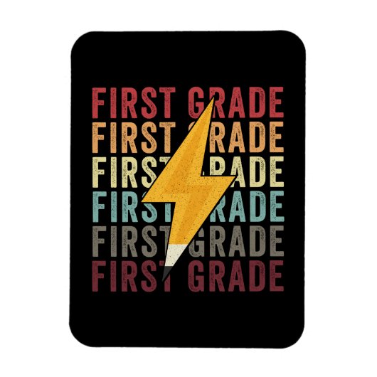 Eerste Grade Lightning Bolt Pencil 1e Grade Magneet (Verticaal)