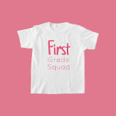 Eerste Grade Squad 3 tinten van roze tekst T-shirt