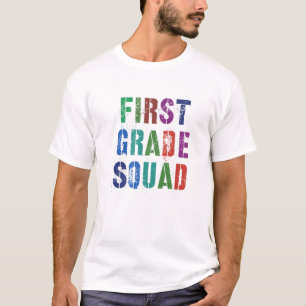 EERSTE GRADE SQUAD Kinder leraar 1St.-Grader leren T-shirt