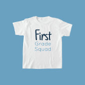 Eerste Grade Squad Tinten van Blauwe Tekst T-shirt