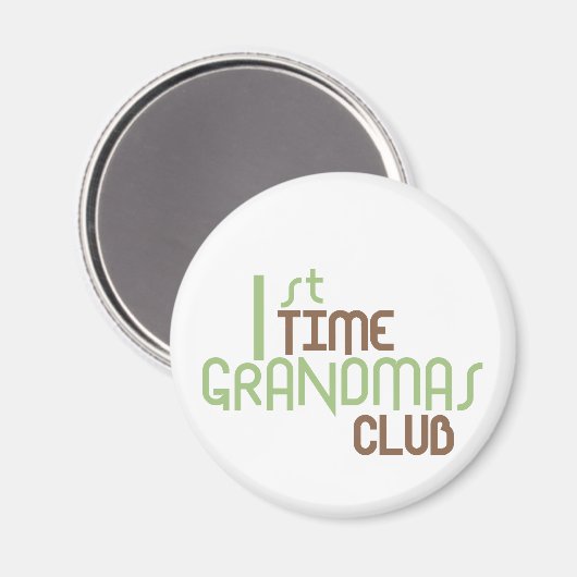Eerste Grandmas Club (Groene) Magneet (Voorkant / Achterkant)