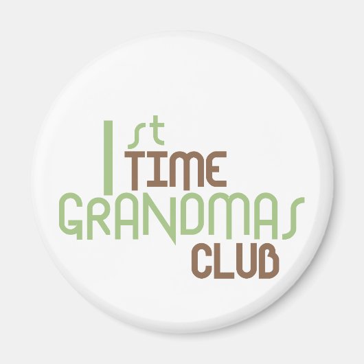 Eerste Grandmas Club (Groene) Magneet (Voorkant)
