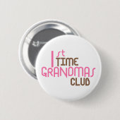 Eerste Grandmas Club (roze) Ronde Button 5,7 Cm (Voorkant /achterkant)