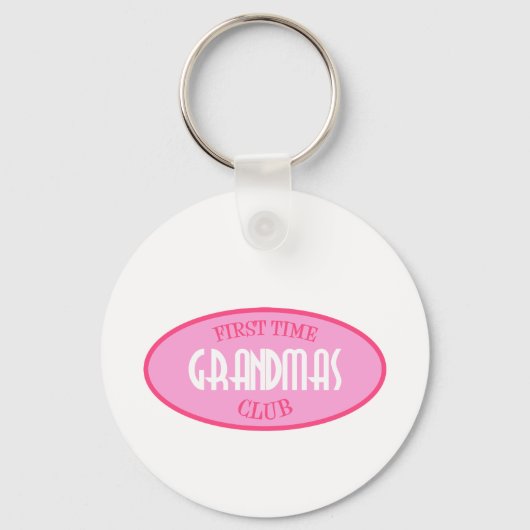 Eerste Grandmas Club (roze) Sleutelhanger (Voorkant)