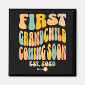 Eerste Granhild komt binnenkort 2026 Baby Aankondi Magneet (Voorkant)