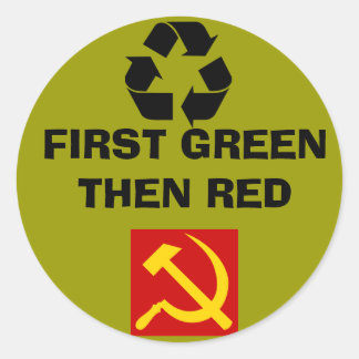 EERSTE GROEN DAN ROOD RONDE STICKER