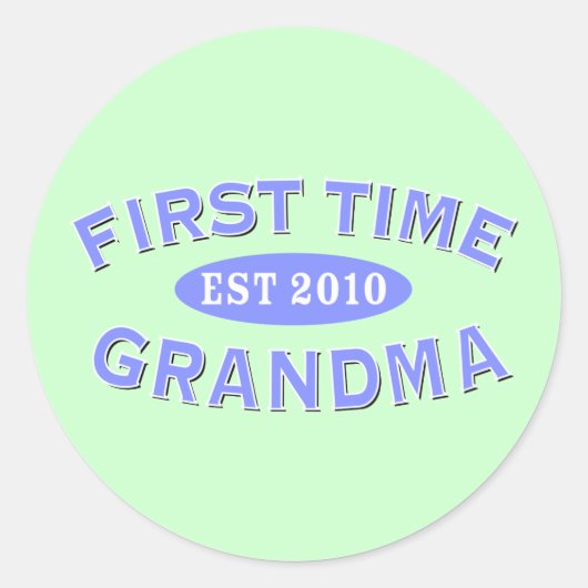 Eerste grootmoeder 2010 ronde sticker (Voorkant)