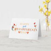 Eerste Grootouders Dag met Rode Poppies Kaart (Gele Bloem)