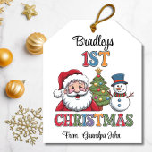 Eerste grote kerstcadeau Label Feestdagenkaart