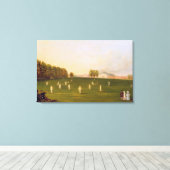 Eerste grote wedstrijd van cricket gespeeld door l canvas afdruk (Insitu (Houten vloer))