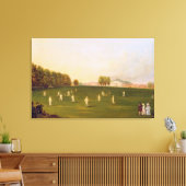 Eerste grote wedstrijd van cricket gespeeld door l canvas afdruk (Insitu (Woonkamer))