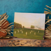 Eerste grote wedstrijd van cricket gespeeld door l fotoplaat (Zijkant)