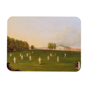 Eerste grote wedstrijd van cricket gespeeld door l magneet