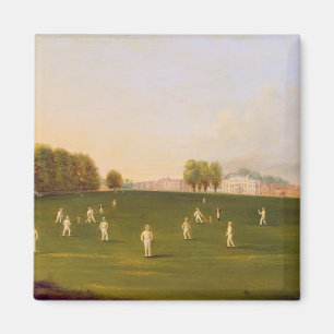 Eerste grote wedstrijd van cricket gespeeld door l magneet