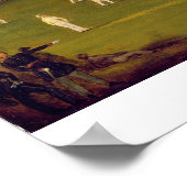 Eerste grote wedstrijd van cricket gespeeld door l poster (Hoek)