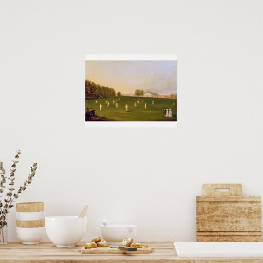 Eerste grote wedstrijd van cricket gespeeld door l poster (Keuken)