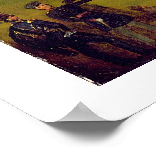 Eerste grote wedstrijd van cricket gespeeld door l poster (Hoek)