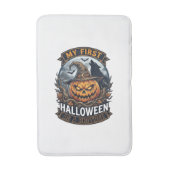 Eerste Halloween Als Broeder Pompoen Wolf Maan_1 Badmat (Voorkant Verticaal)