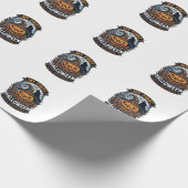 Eerste Halloween Als Broeder Pompoen Wolf Maan_1 Cadeaupapier (Hoek)