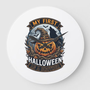 Eerste Halloween Als Broeder Pompoen Wolf Maan_1 Grote Klok