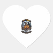 Eerste Halloween Als Broeder Pompoen Wolf Maan_1 Hart Sticker (Voorkant)