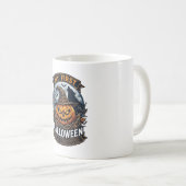 Eerste Halloween Als Broeder Pompoen Wolf Maan_1 Koffiemok (Voorkant rechts)
