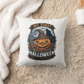 Eerste Halloween Als Broeder Pompoen Wolf Maan_1 Kussen (Deken)