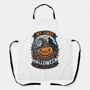 Eerste Halloween Als Broeder Pompoen Wolf Maan_1 Schort