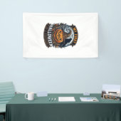 Eerste Halloween Als Broeder Pompoen Wolf Maan_1 Spandoek (Beurs)