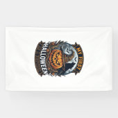 Eerste Halloween Als Broeder Pompoen Wolf Maan_1 Spandoek (Horizontaal)