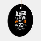 Eerste Halloween als grootvader Grappig Halloween Keramisch Ornament (Rechts)