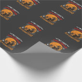 Eerste Halloween als Grootvader Tovenaar Vleermuis Cadeaupapier (Hoek)