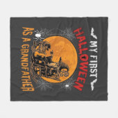 Eerste Halloween als Grootvader Tovenaar Vleermuis Fleece Deken (Voorkant (Horizontaal))
