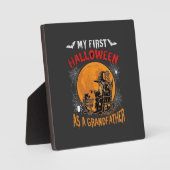 Eerste Halloween als Grootvader Tovenaar Vleermuis Fotoplaat (Voorkant)